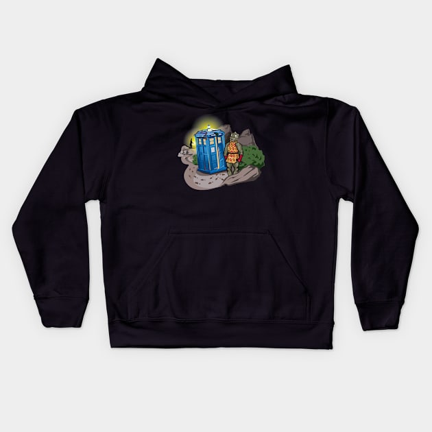 Dr Who enters the Arena Kids Hoodie by LaughingDevil